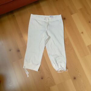 NWT Lady Footlocker Spark Fleece Capri Off White Size Small